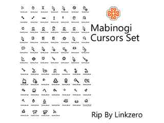 黑白简约鼠标指针-Mabinogi Cursors